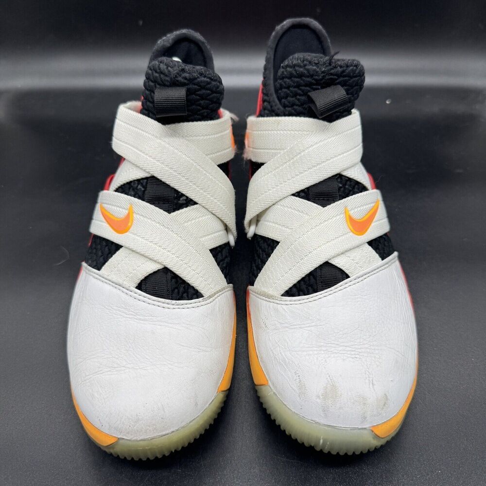 Nike LeBron Soldier 12 White Orange Red Size 6.5Y GUC Basketball AA1352-181 - Picture 3 of 7
